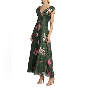 Lela Rose Floral Off-the-Shoulder Dress
